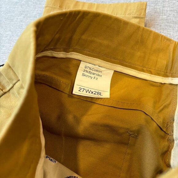 Men's Skinny Stretchy Khaki Pants Colored Pants Slim Fit Slacks Tapered Trousers - Picture 6 of 7